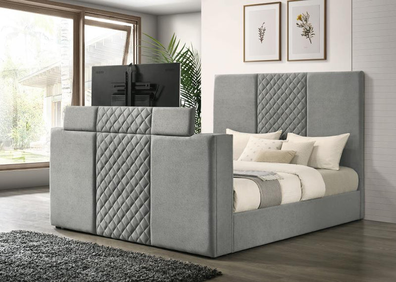 Tara 61-inch Upholstered Panel TV Bed