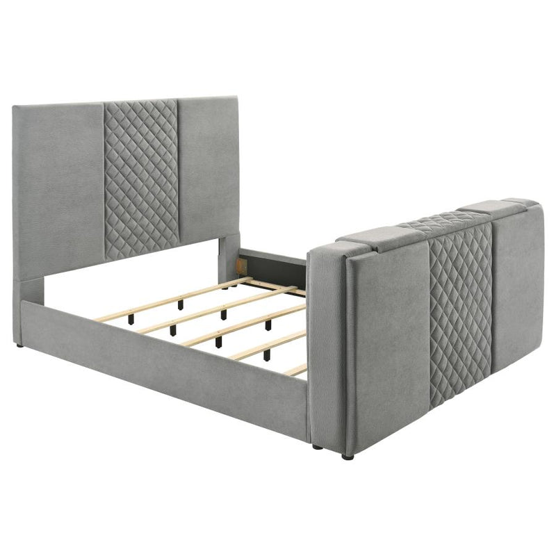 Tara 61-inch Upholstered Panel TV Bed