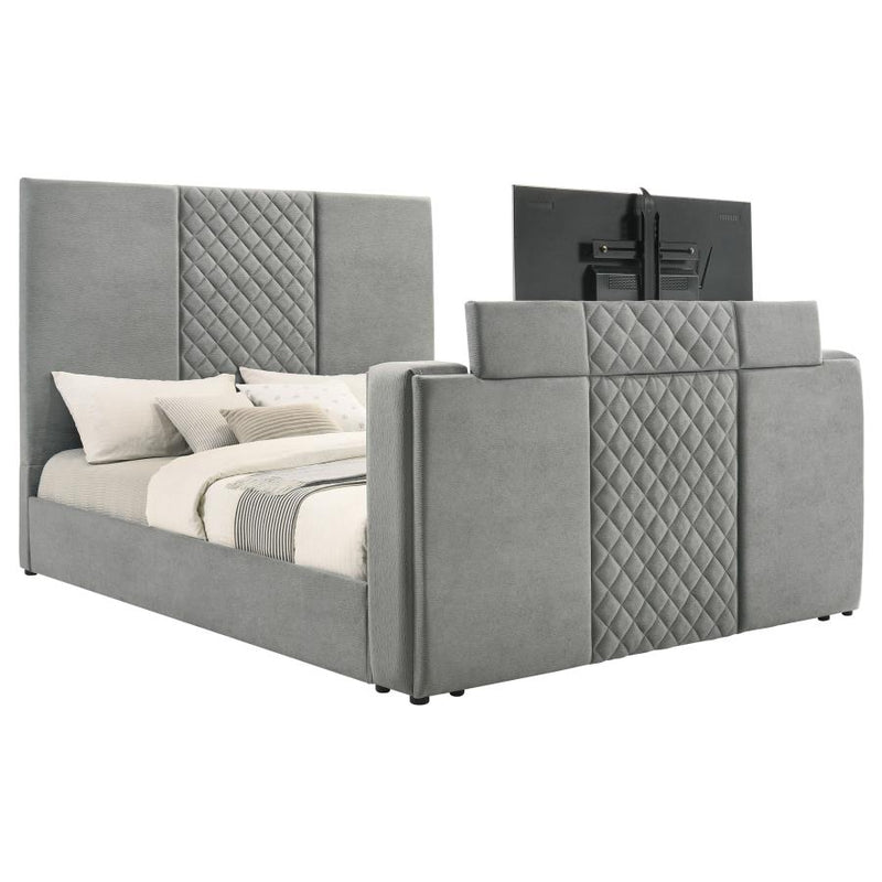 Tara 61-inch Upholstered Panel TV Bed