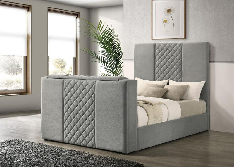 Tara 61-inch Upholstered Panel TV Bed