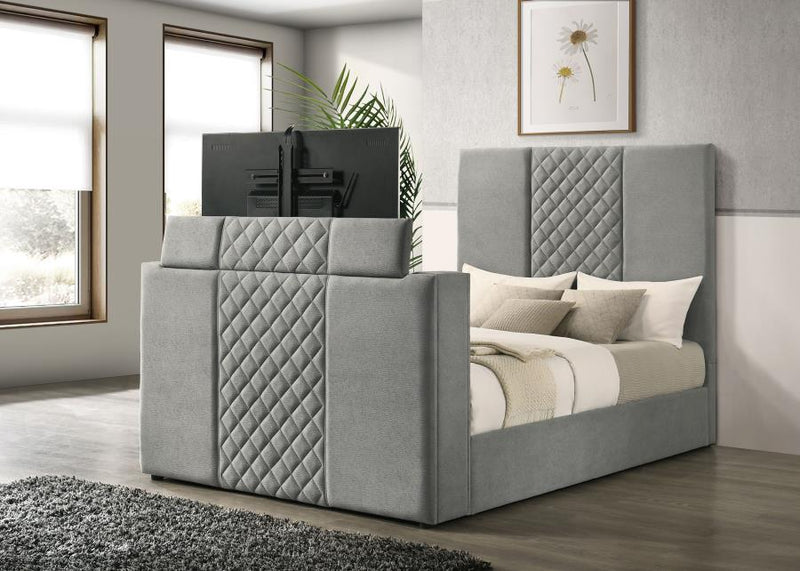 Tara 61-inch Upholstered Panel TV Bed