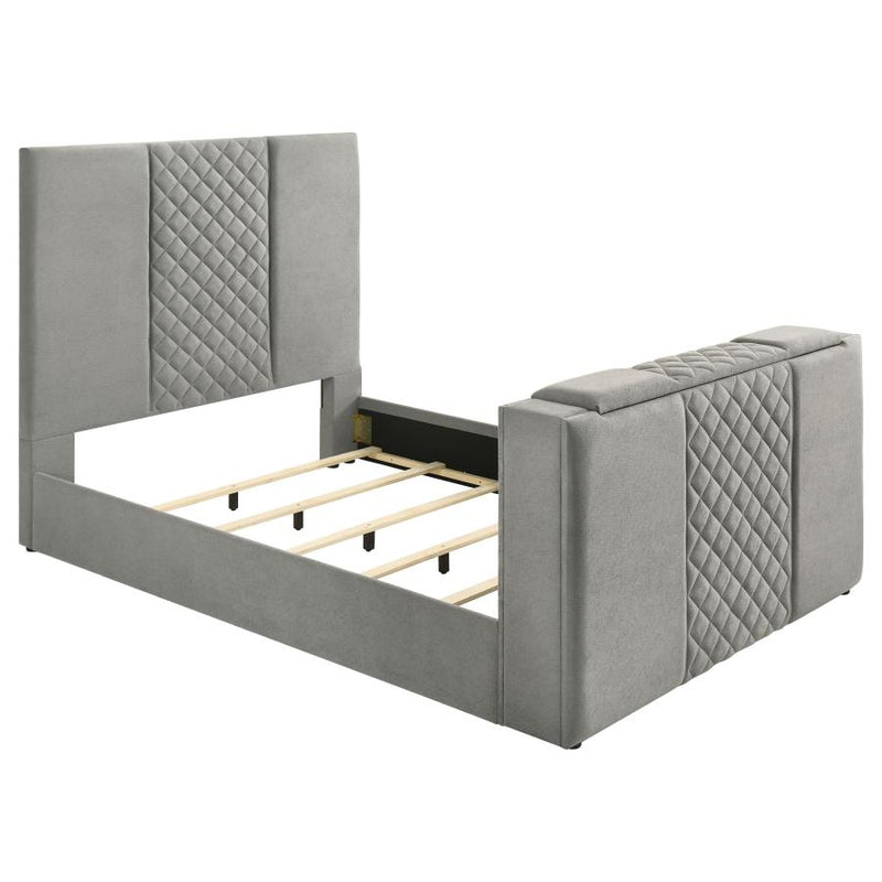 Tara 61-inch Upholstered Panel TV Bed