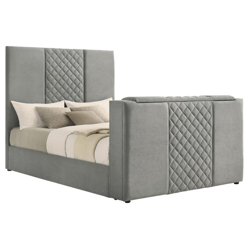 Tara 61-inch Upholstered Panel TV Bed