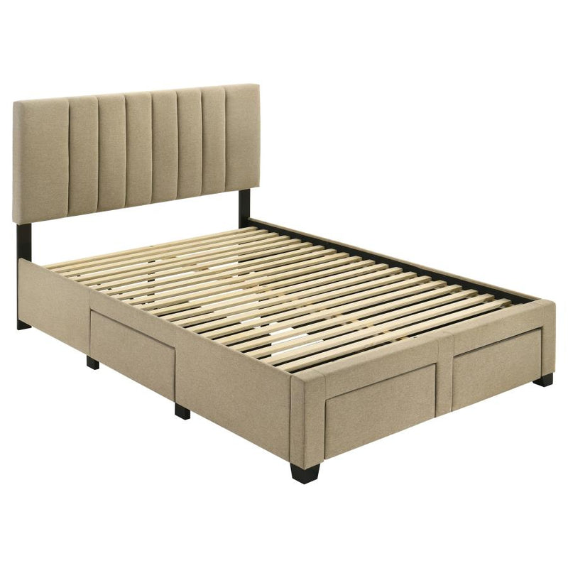 Wheatland 4-drawer Upholstered Storage Bed
