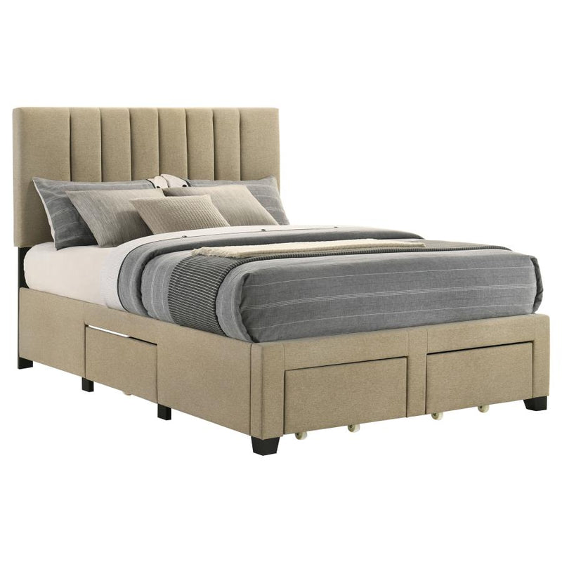 Wheatland 4-drawer Upholstered Storage Bed