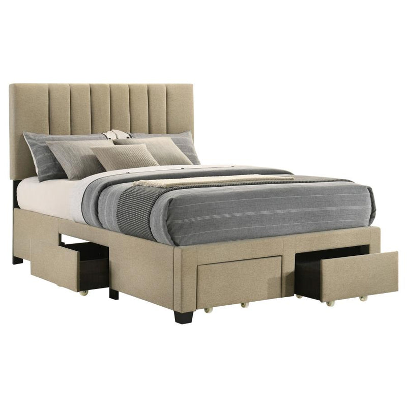 Wheatland 4-drawer Upholstered Storage Bed