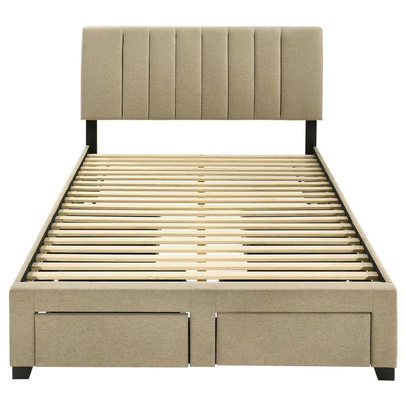 Wheatland 4-drawer Upholstered Storage Bed