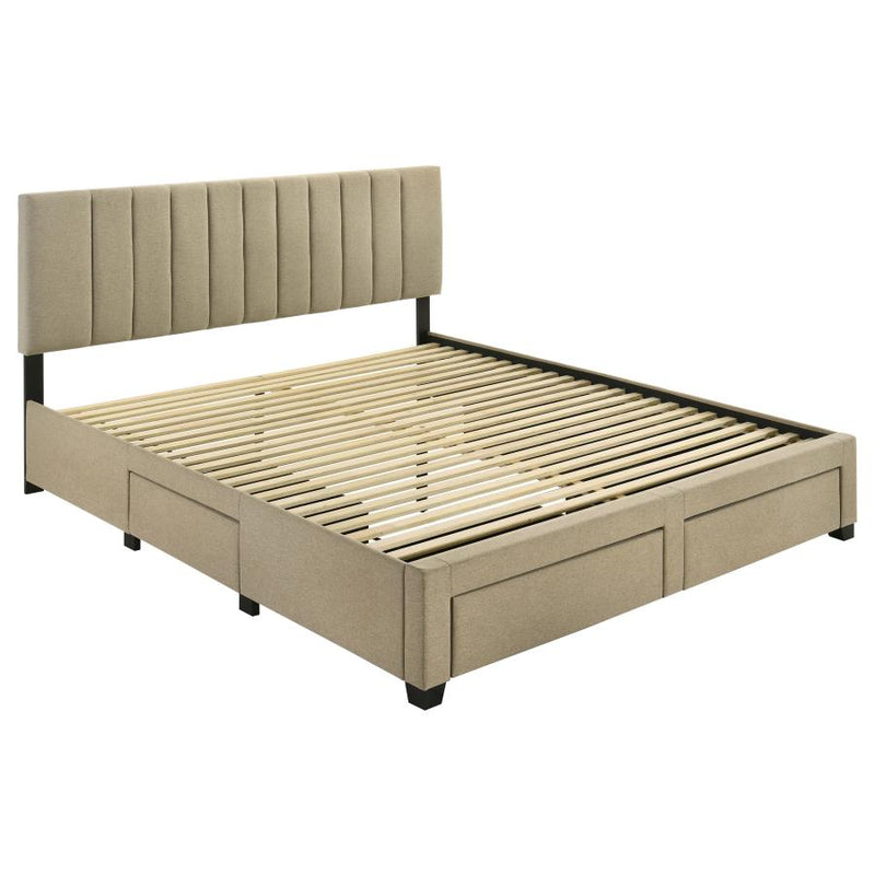 Wheatland 4-drawer Upholstered Storage Bed
