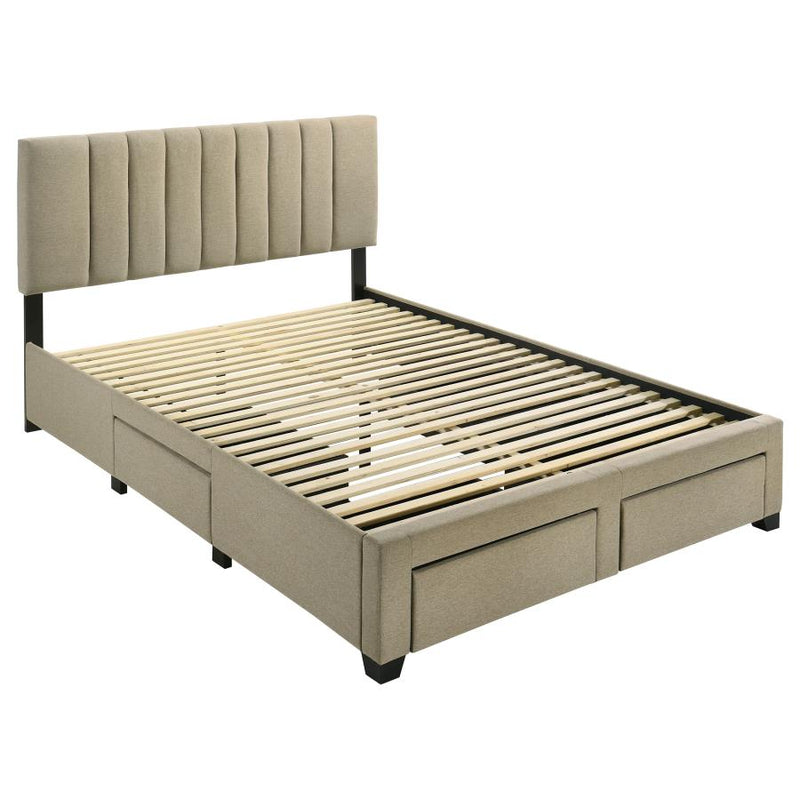 Wheatland 4-drawer Upholstered Storage Bed