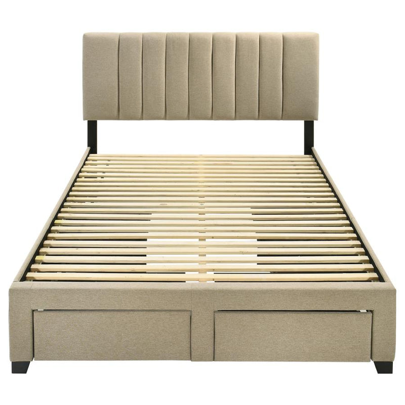 Wheatland 4-drawer Upholstered Storage Bed