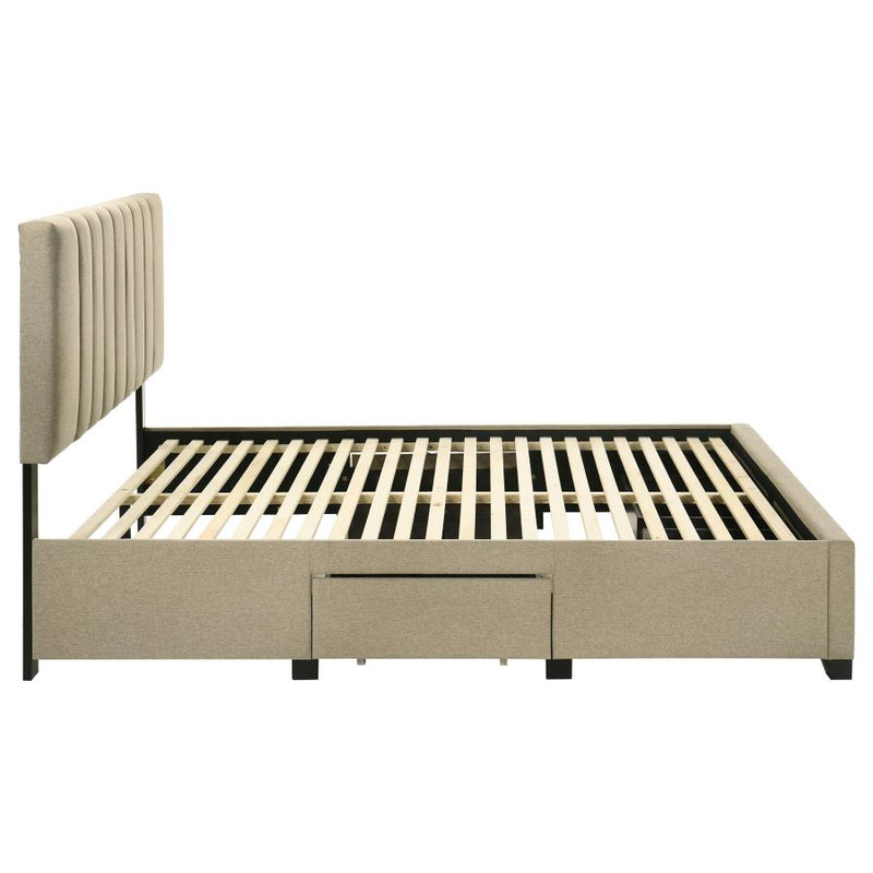 Wheatland 4-drawer Upholstered Storage Bed
