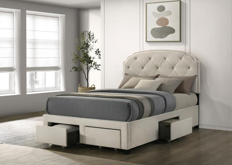 Marianna 4-drawer Upholstered Storage Bed