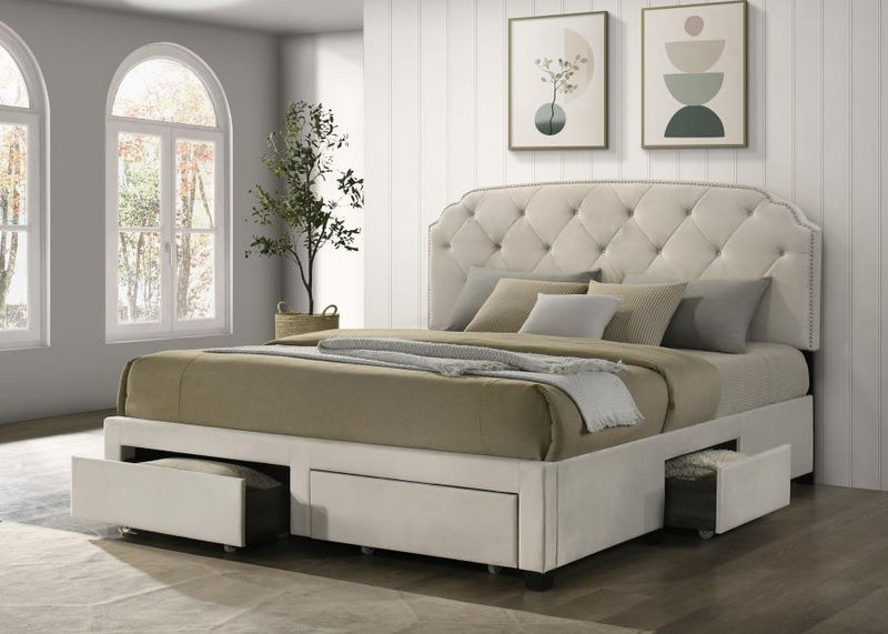 Marianna 4-drawer Upholstered Storage Bed