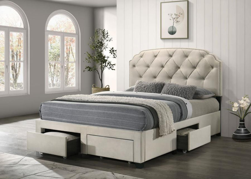 Marianna 4-drawer Upholstered Storage Bed