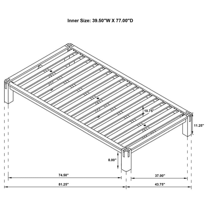 Gislen Easy Assembly Wood Platform Bed