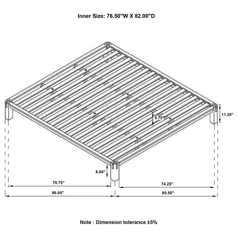 Gislen Easy Assembly Wood Platform Bed
