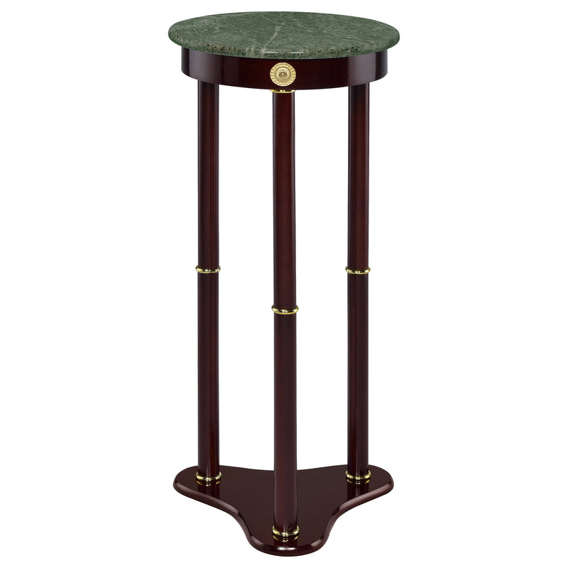 Soporte para plantas redondo con tapa de mármol Edite Merlot