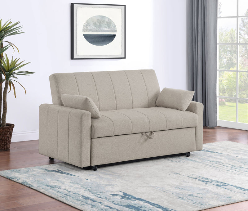 Sofá cama Portland tapizado en bouclé