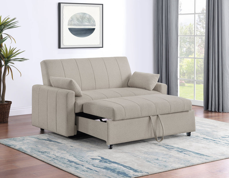 Sofá cama Portland tapizado en bouclé