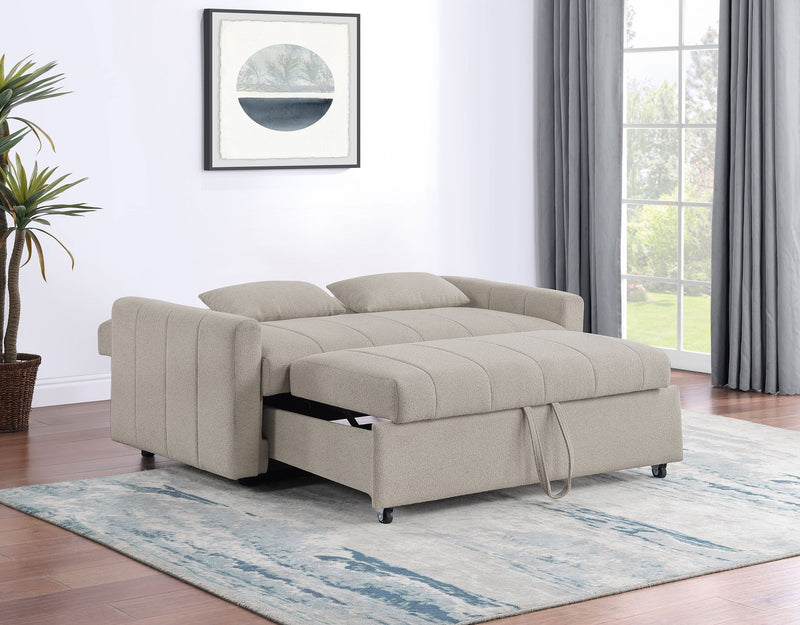 Sofá cama Portland tapizado en bouclé