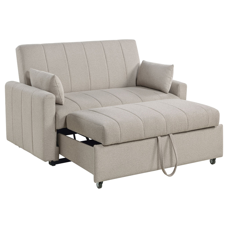 Sofá cama Portland tapizado en bouclé