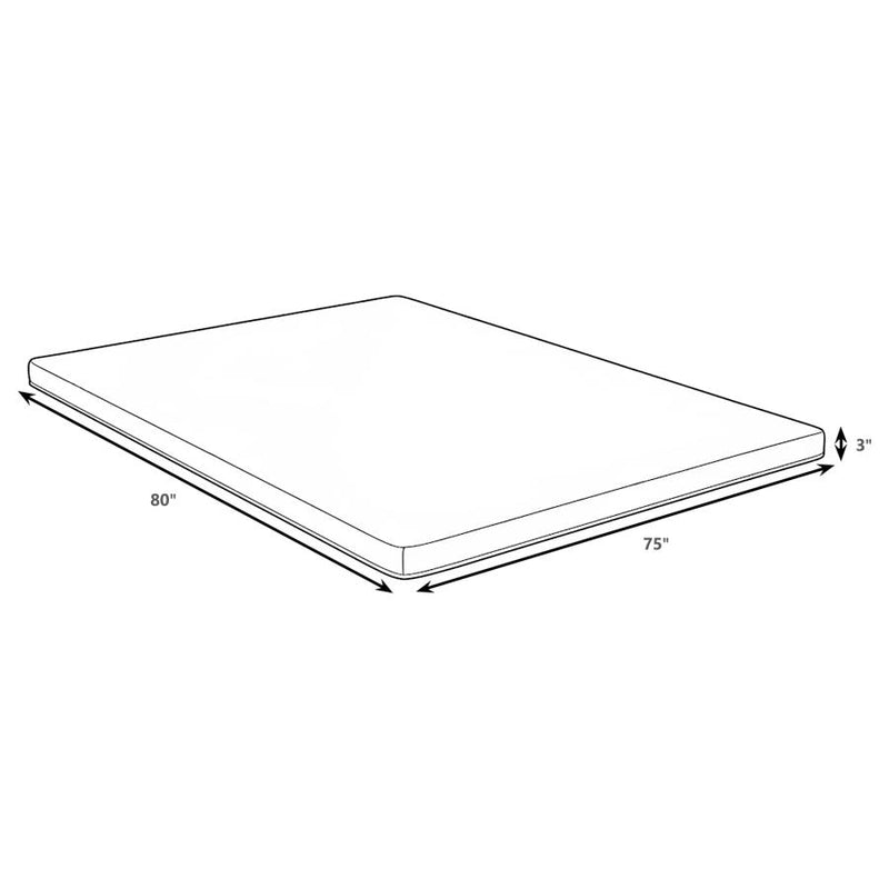 Cascade 3-inch Cool Memory Foam Mattress Topper