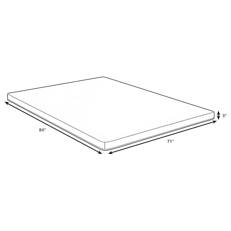 Cascade 3-inch Cool Memory Foam Mattress Topper