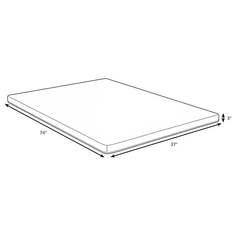 Cascade 3-inch Cool Memory Foam Mattress Topper