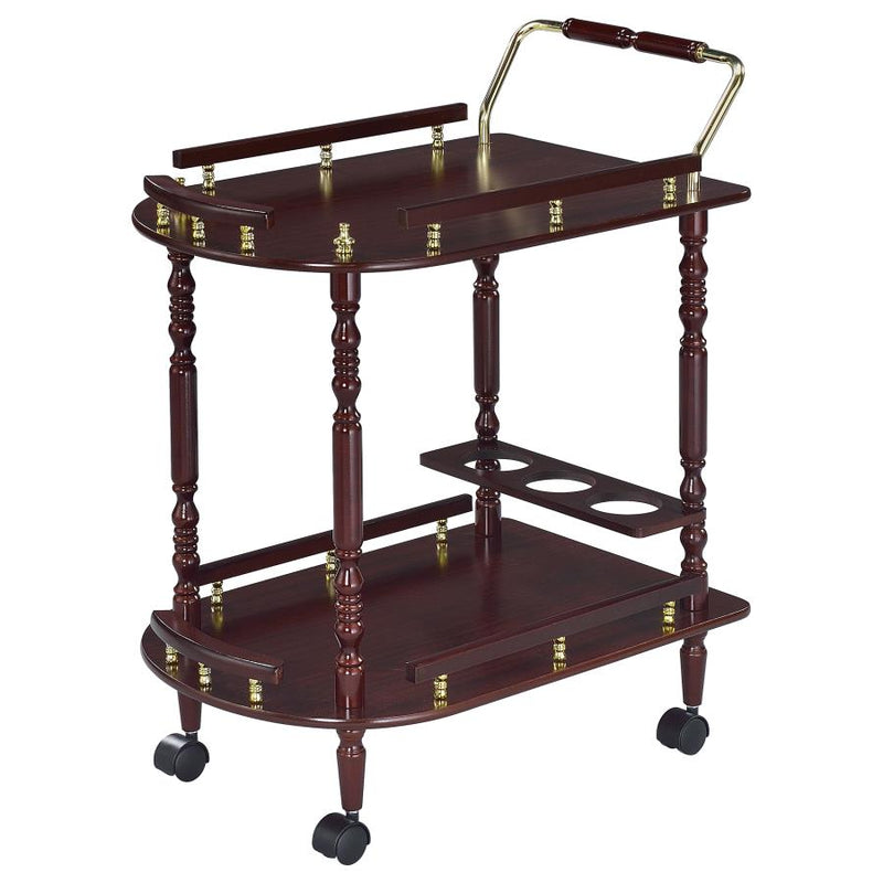 Palmer 2-tier Rectangular Wood Bar Cart