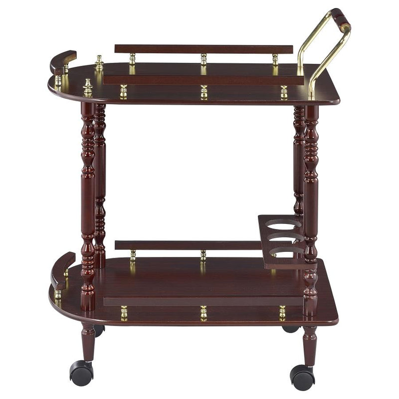 Palmer 2-tier Rectangular Wood Bar Cart