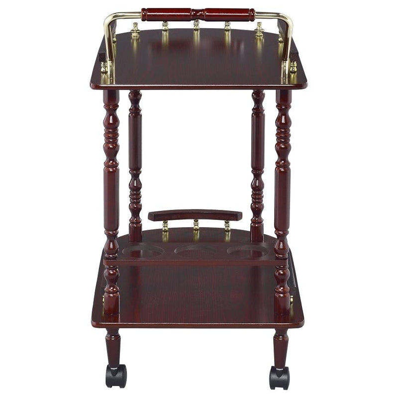 Palmer 2-tier Rectangular Wood Bar Cart