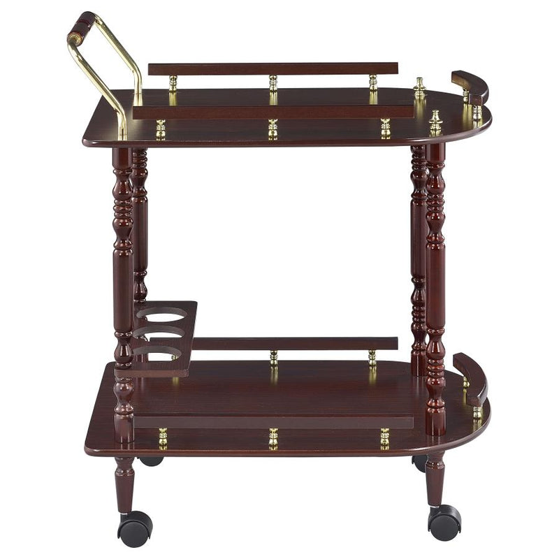 Palmer 2-tier Rectangular Wood Bar Cart