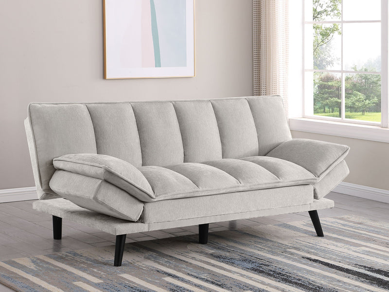 Sofá cama convertible tapizado Laredo con capitoné