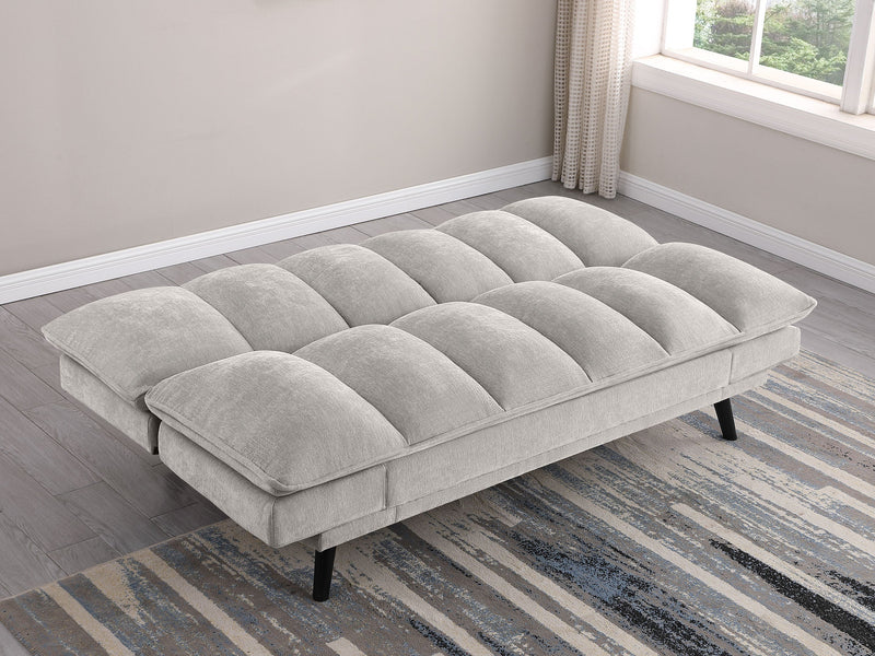 Sofá cama convertible tapizado Laredo con capitoné