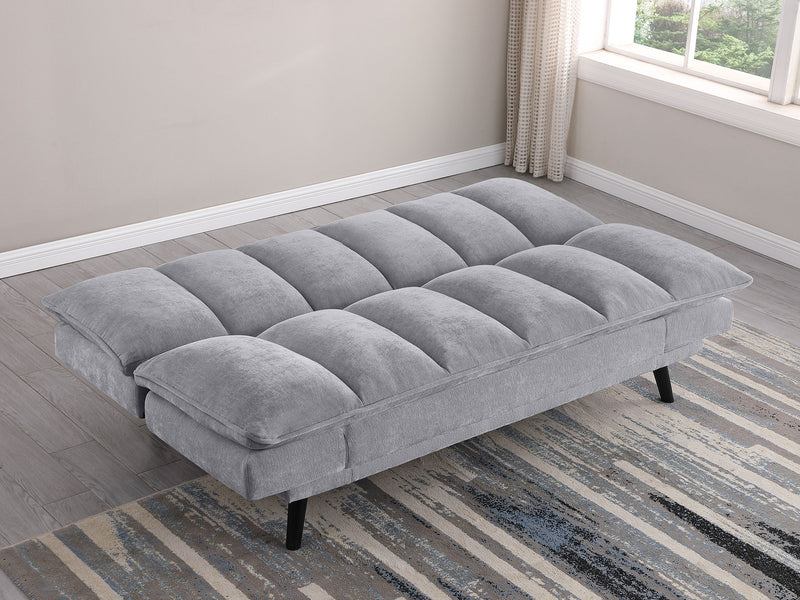 Sofá cama convertible tapizado Laredo con capitoné