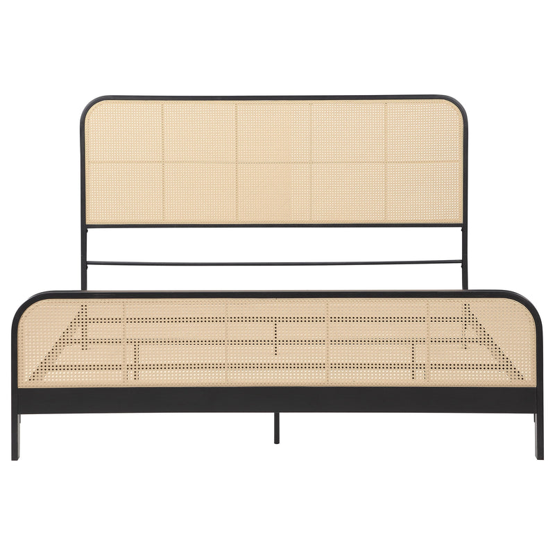Cama de metal Lanewood con rejilla de caña abierta