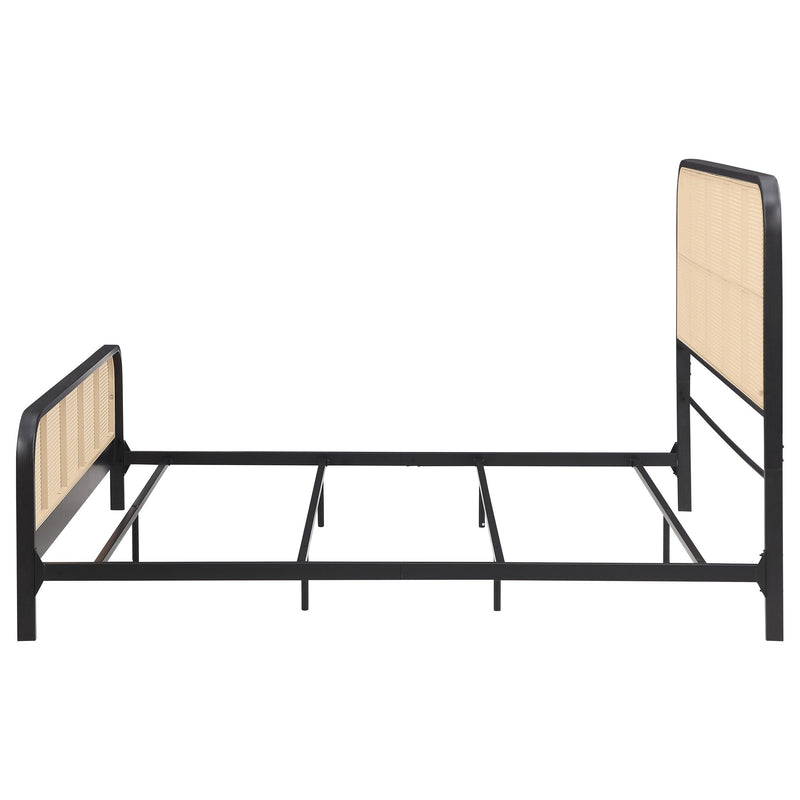 Cama de metal Lanewood con rejilla de caña abierta