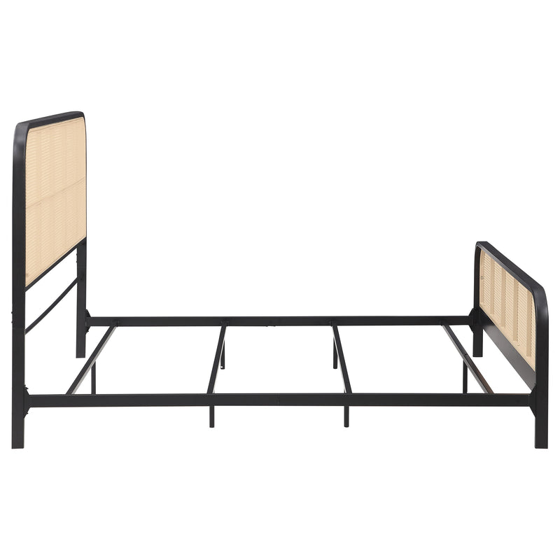 Cama de metal Lanewood con rejilla de caña abierta