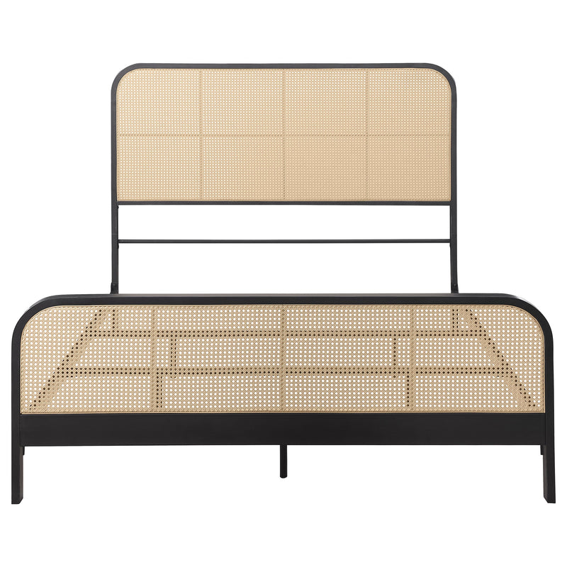 Cama de metal Lanewood con rejilla de caña abierta