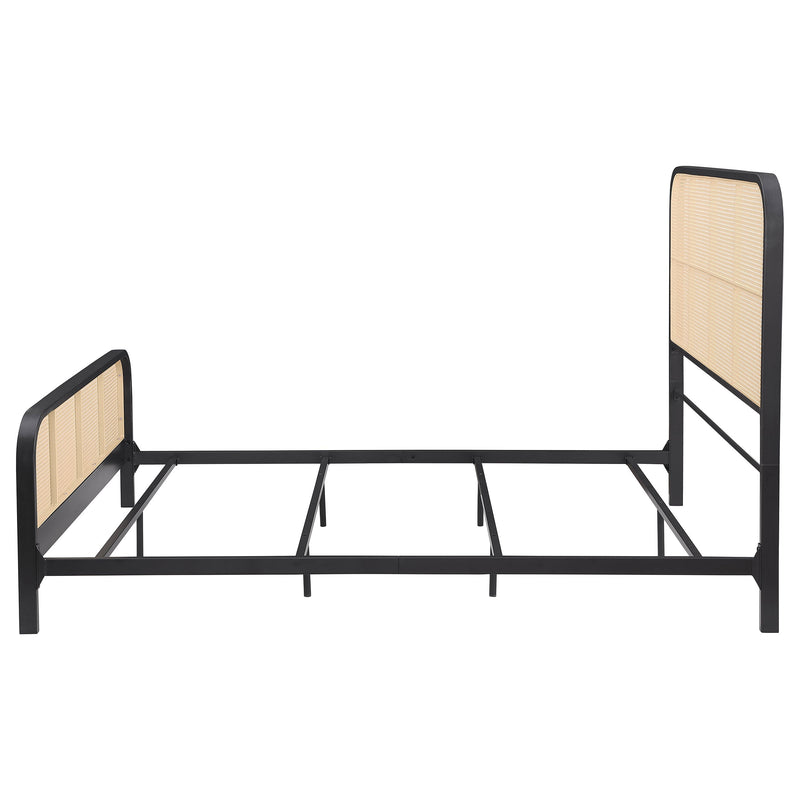 Cama de metal Lanewood con rejilla de caña abierta