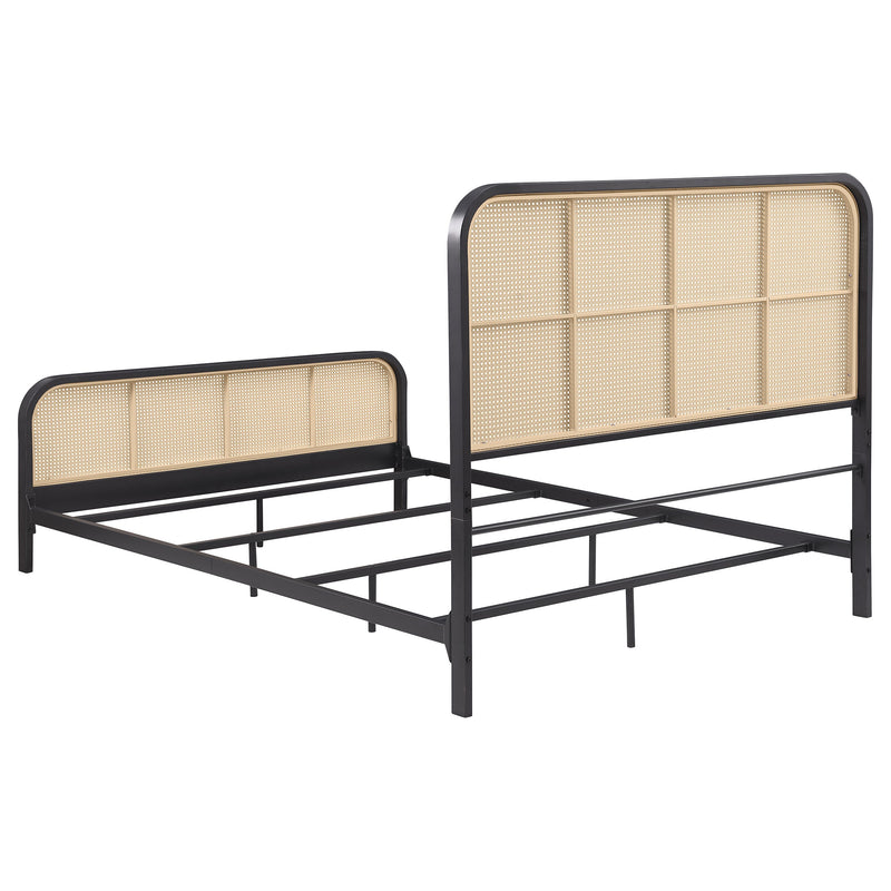 Cama de metal Lanewood con rejilla de caña abierta