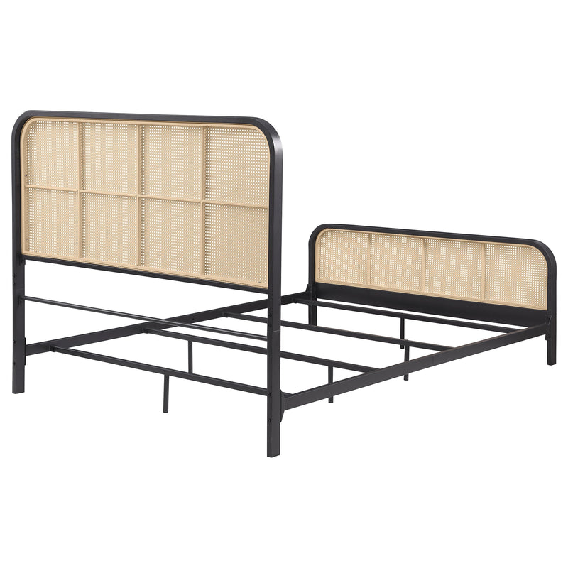 Cama de metal Lanewood con rejilla de caña abierta