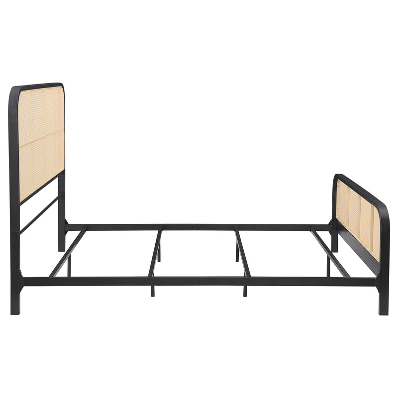 Cama de metal Lanewood con rejilla de caña abierta