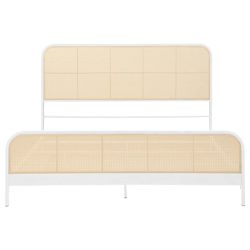 Cama de metal Lanewood con rejilla de caña abierta