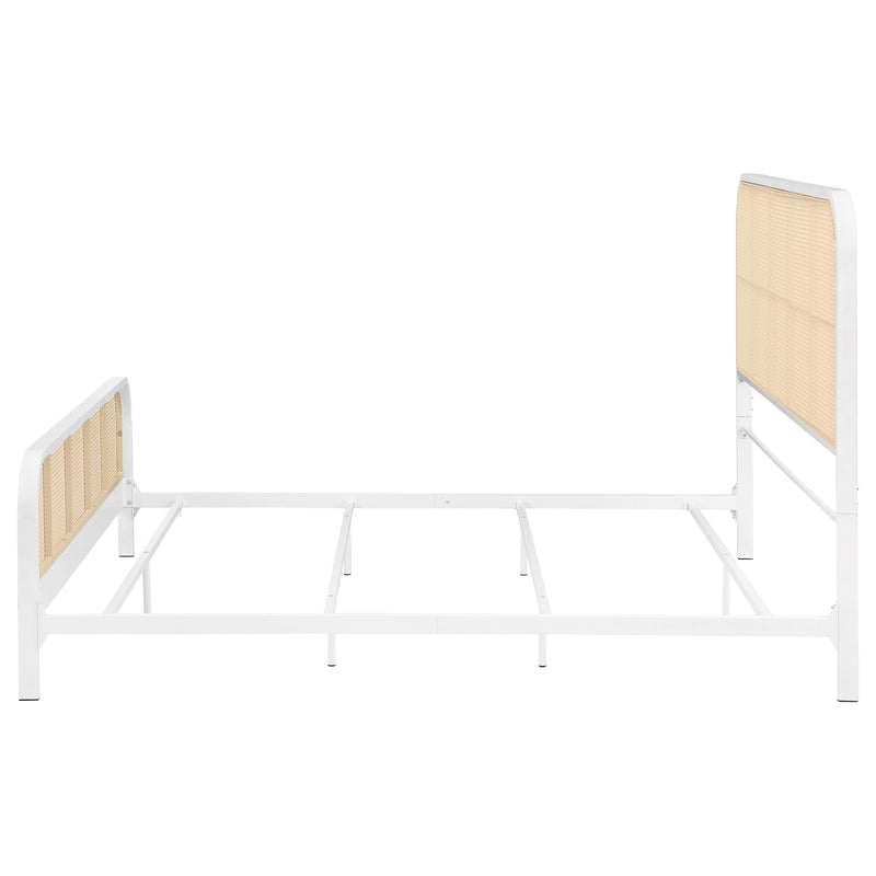 Cama de metal Lanewood con rejilla de caña abierta