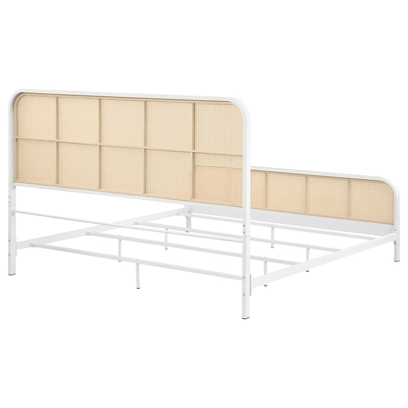 Cama de metal Lanewood con rejilla de caña abierta