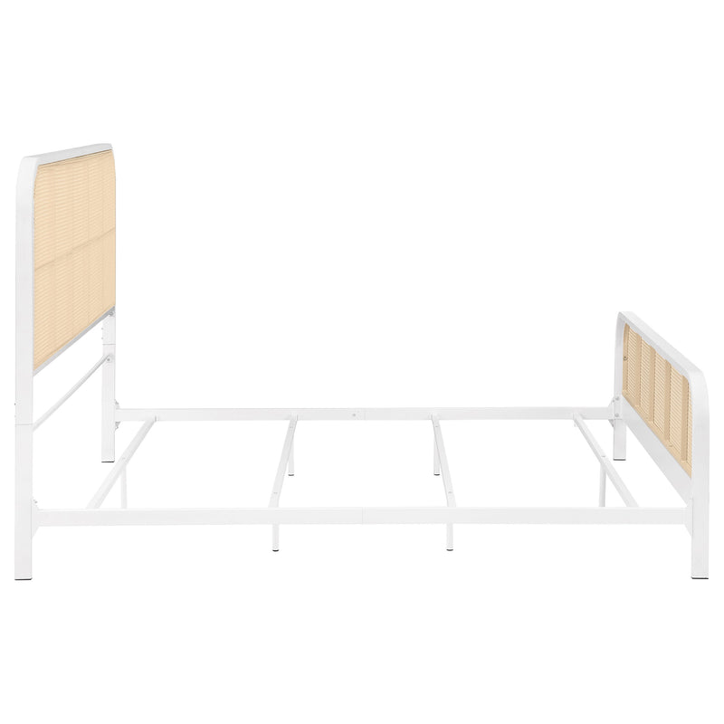 Cama de metal Lanewood con rejilla de caña abierta