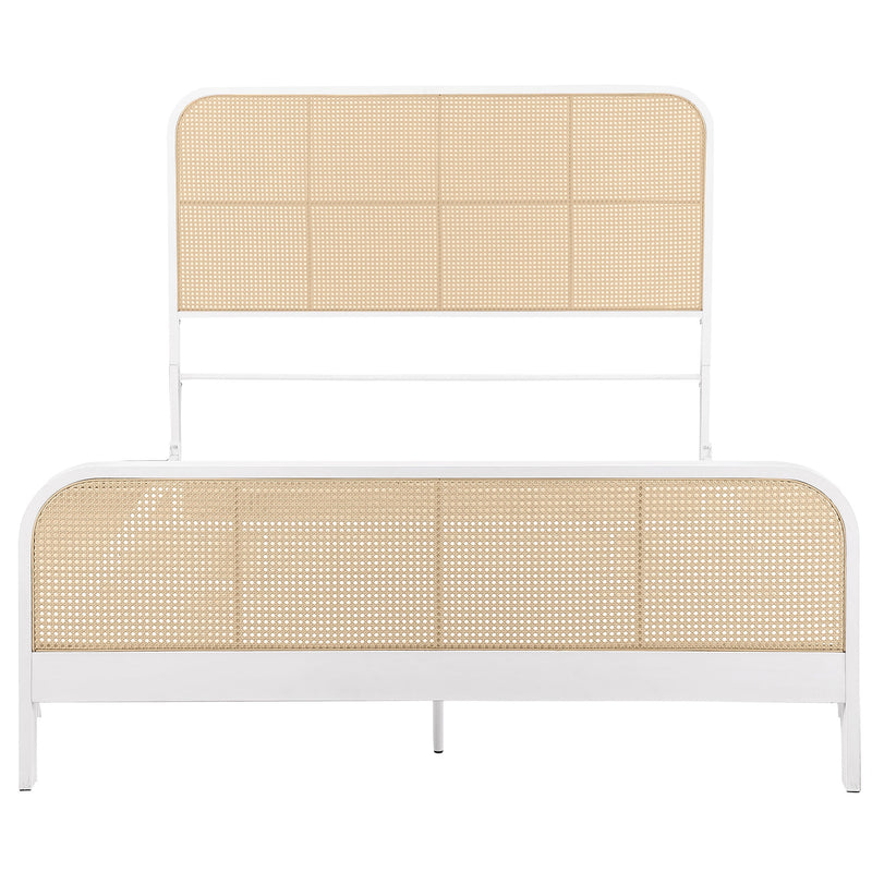 Cama de metal Lanewood con rejilla de caña abierta