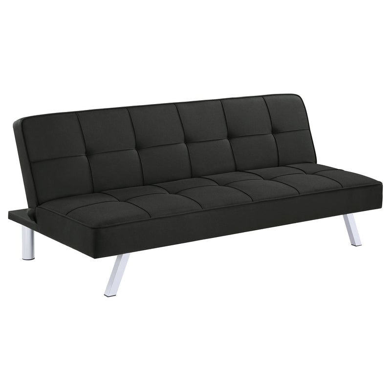 Sofá cama convertible tapizado Joel Tufted negro