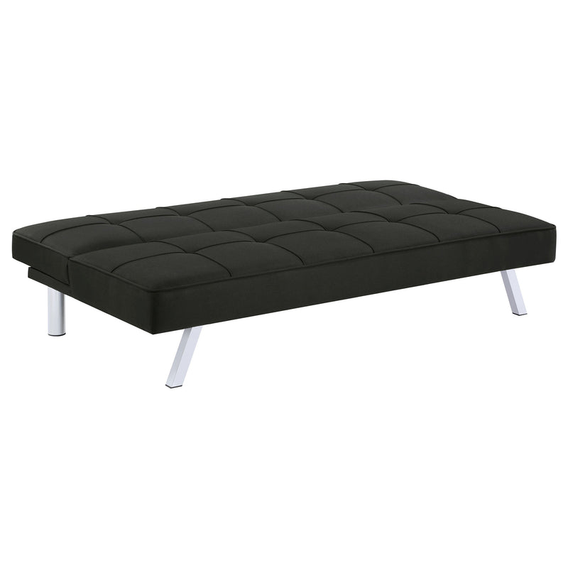 Sofá cama convertible tapizado Joel Tufted negro